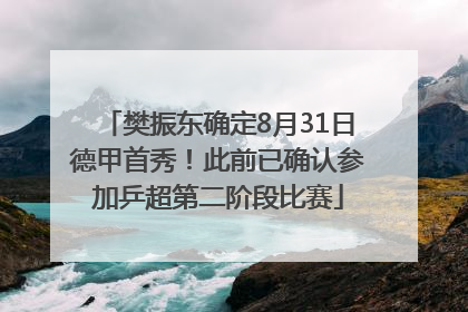 樊振东确定8月31日德甲首秀！此前已确认参加乒超第二阶段比赛